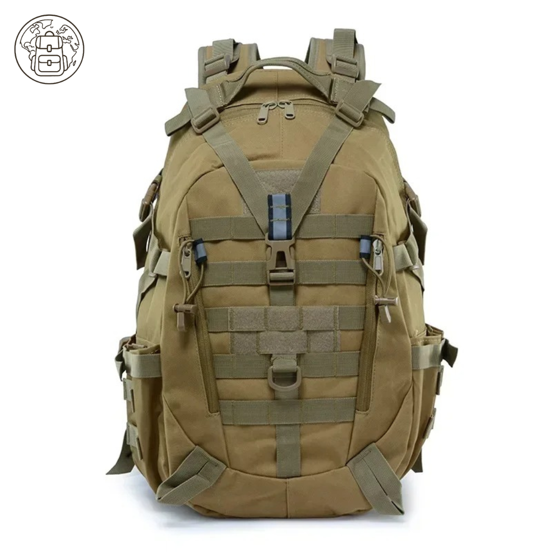 Sac à Dos Kaki 50L Homme : Oxford Résistant, 3 Compartiments et Polyvalence Tactique - Outdoor™
