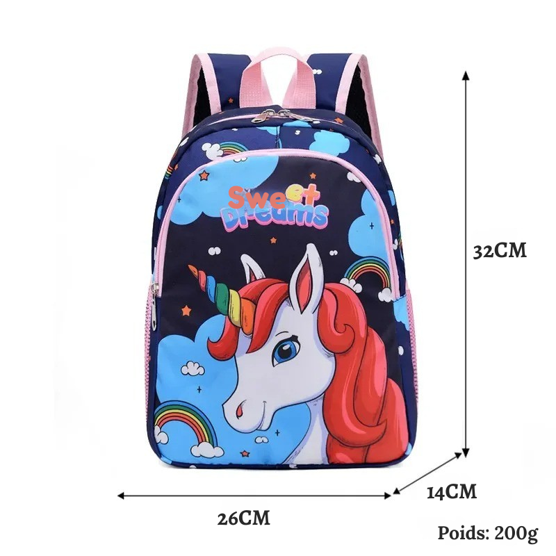 Sac à dos Licorne pour Maternelle et École Primaire - Sweet Dreams™