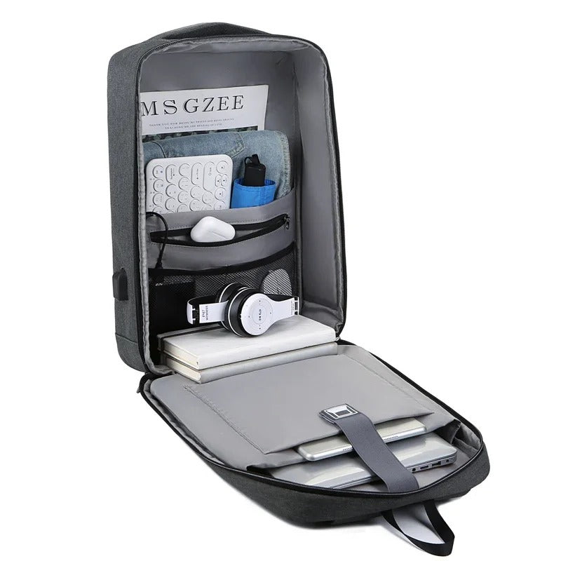 Sac à Dos Ordinateur Homme : USB Recharge, Coque Rigide et Waterproof - Functional Backpack™