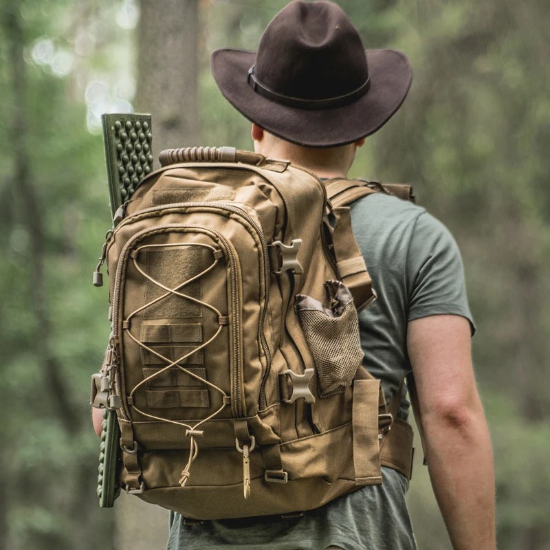 Sac à Dos Randonnée Tactique Extensible 65L Homme - Bushcraft™