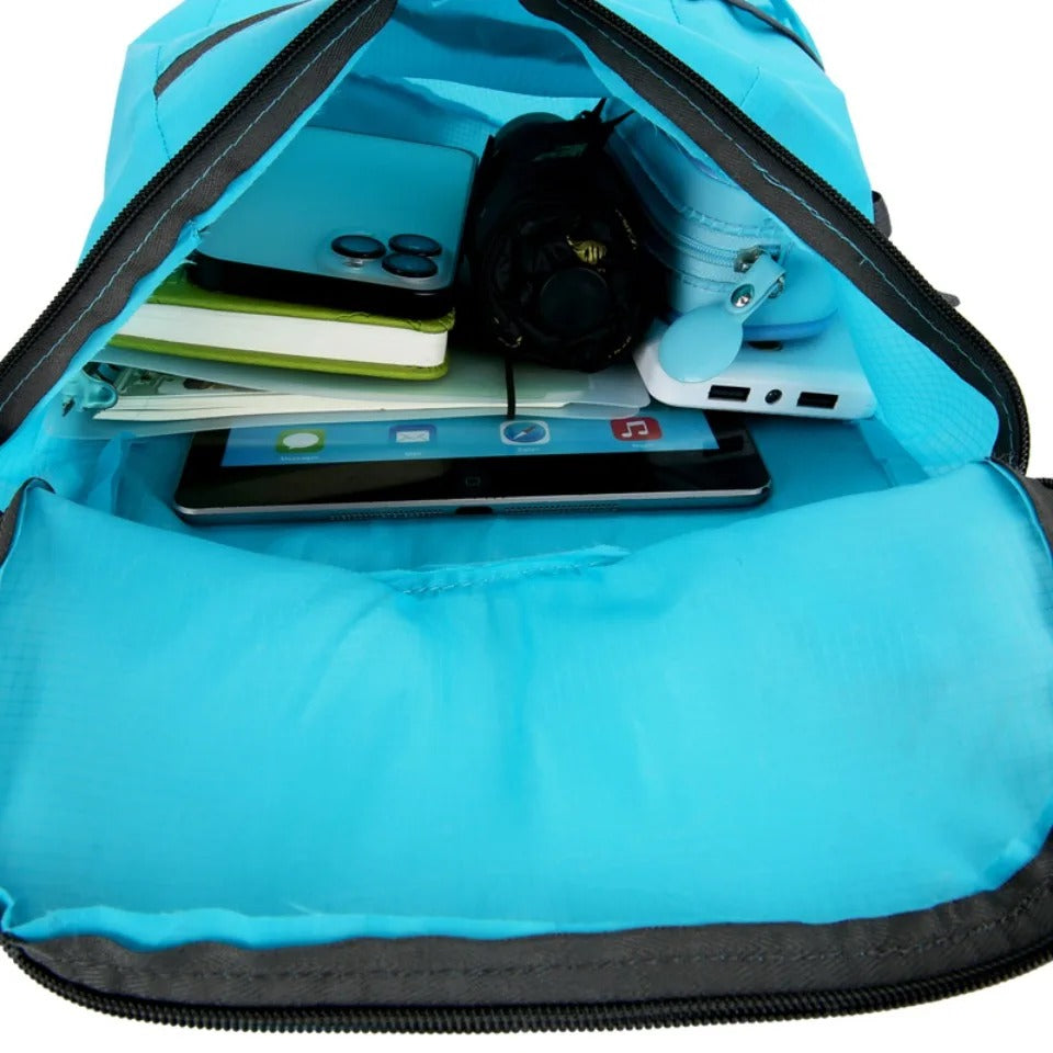 Sac à Dos Sport 20L Bleu Claire Femme : Ultra-Léger 80 g, Pliable & Résistant à l’Eau - AMYMANG™