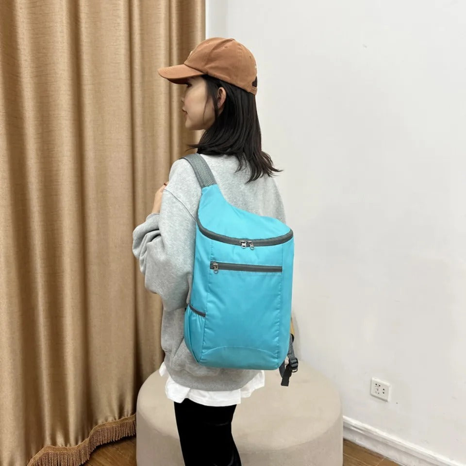 Sac à Dos Sport 20L Bleu Claire Femme : Ultra-Léger 80 g, Pliable & Résistant à l’Eau - AMYMANG™