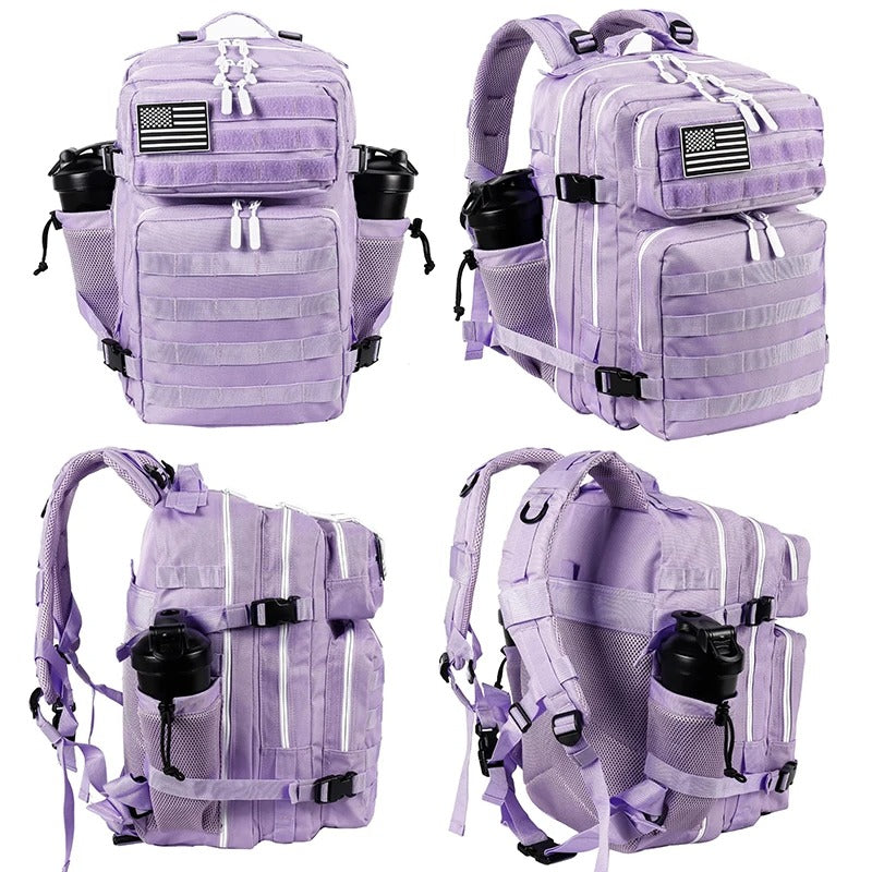 Sac à Dos Sport Femme 35L Violet Imperméable : Poche Ordinateur, Hydratation & Système MOLLE - LHI™