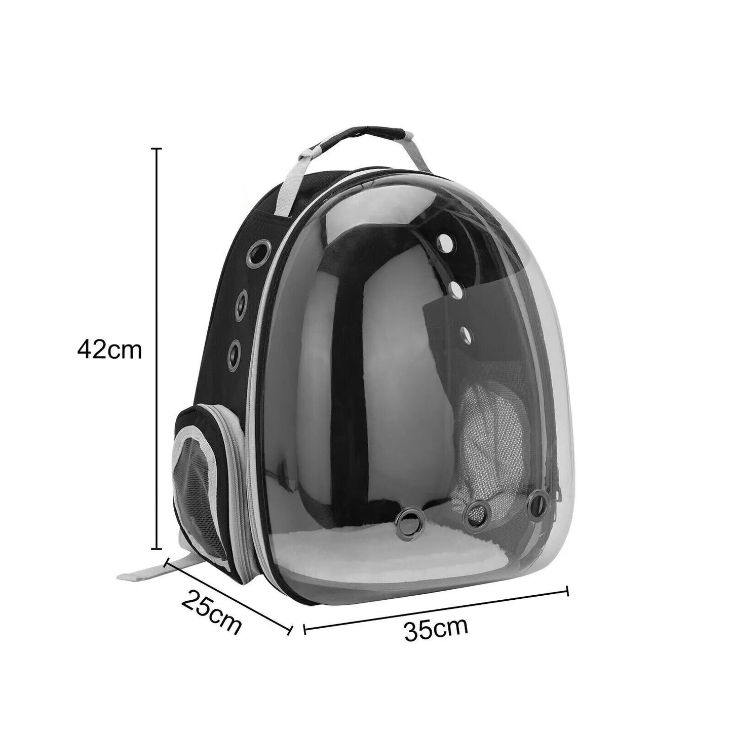 Sac à Dos Transport Chat : Nylon Imperméable, Bulle Panoramique et Ventilation 9 Trous - Lunapod™