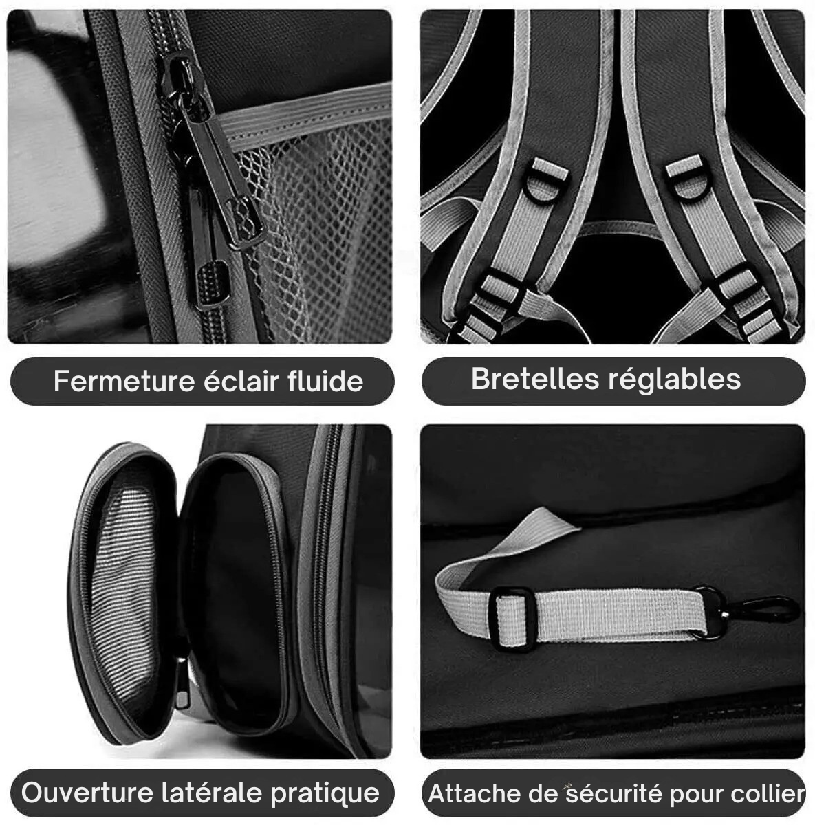 Sac à Dos Transport Chat : Nylon Imperméable, Bulle Panoramique et Ventilation 9 Trous - Lunapod™