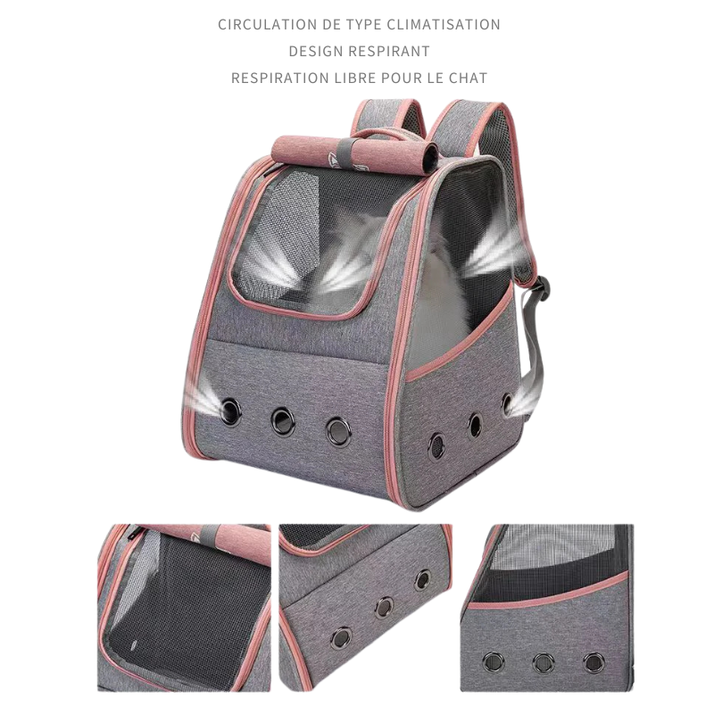 Sac à Dos Transport Chat : Voyage Avion, Pliable et Sécurisé avec Attache Valise - Nolya™