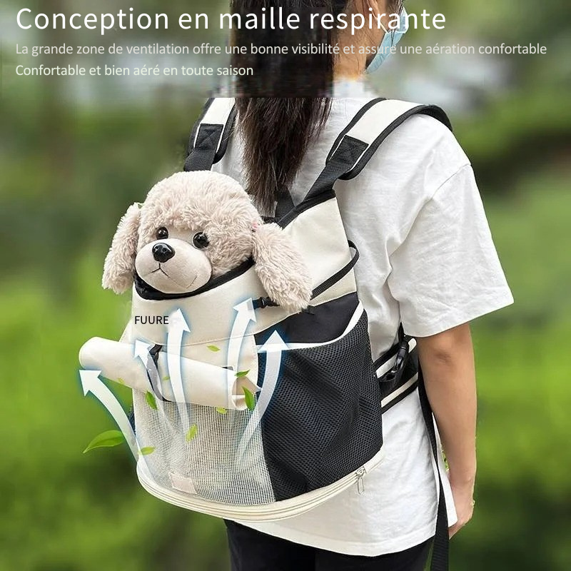Sac à Dos Transport Chien 20L : Port Ventrale ou Dorsal en Maille Respirante – PUUROF™