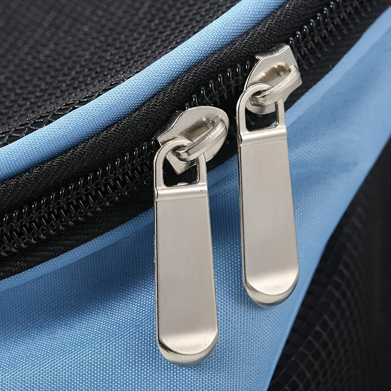 Sac à Dos Transport Chien & Chat : Nylon Renforcé, Maille Aérée et Pliable - Velza™