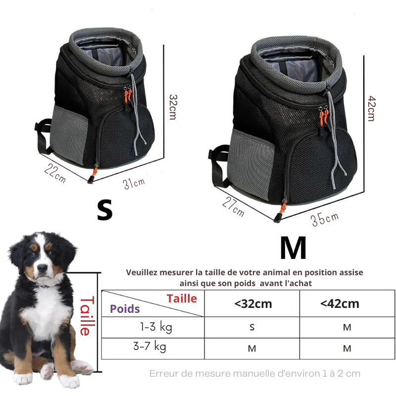 Sac à Dos de Transport Ergonomique pour Chien - Minala™
