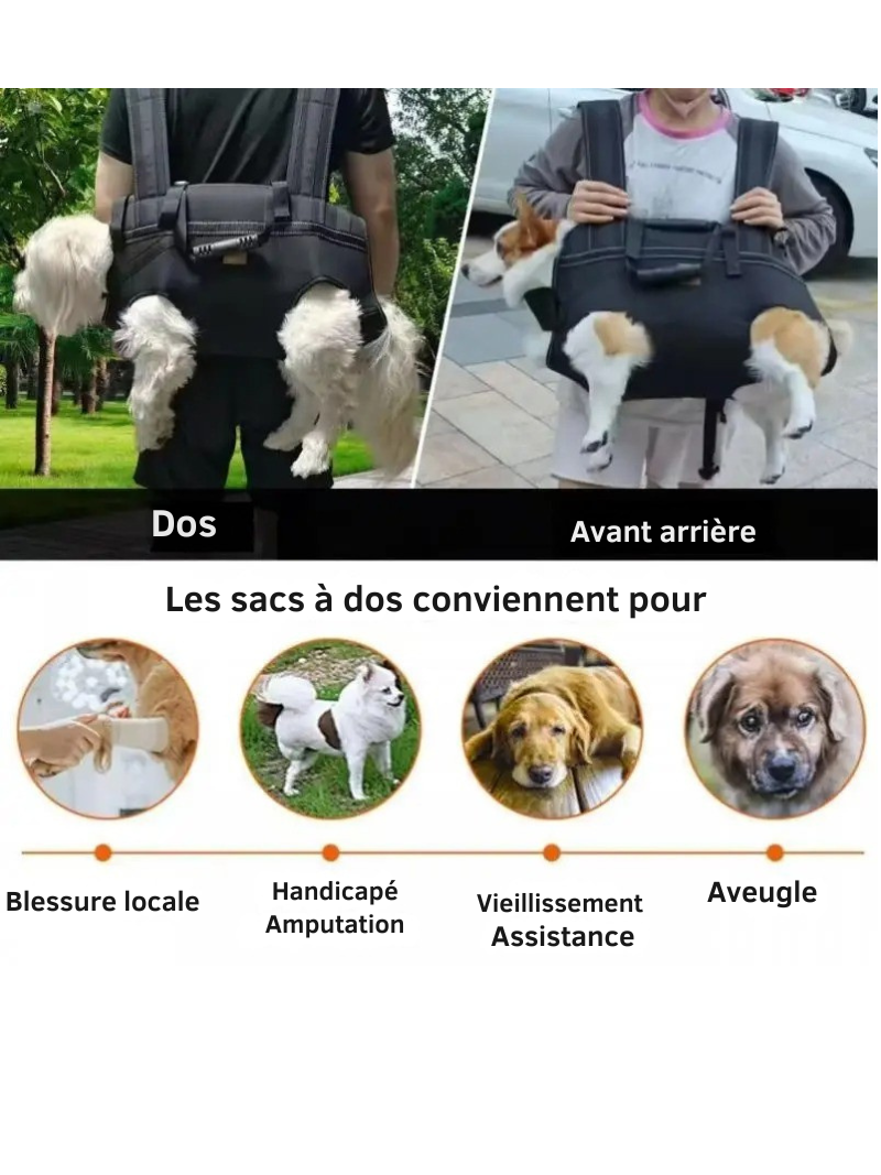 Sac à Dos de Transport ; Harnais de Levage pour Chien - Hapihom™