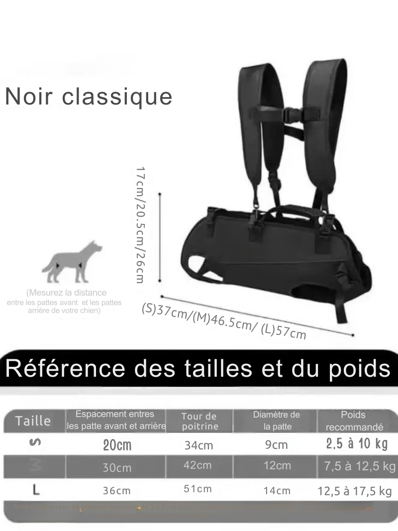 Sac à Dos de Transport ; Harnais de Levage pour Chien - Hapihom™