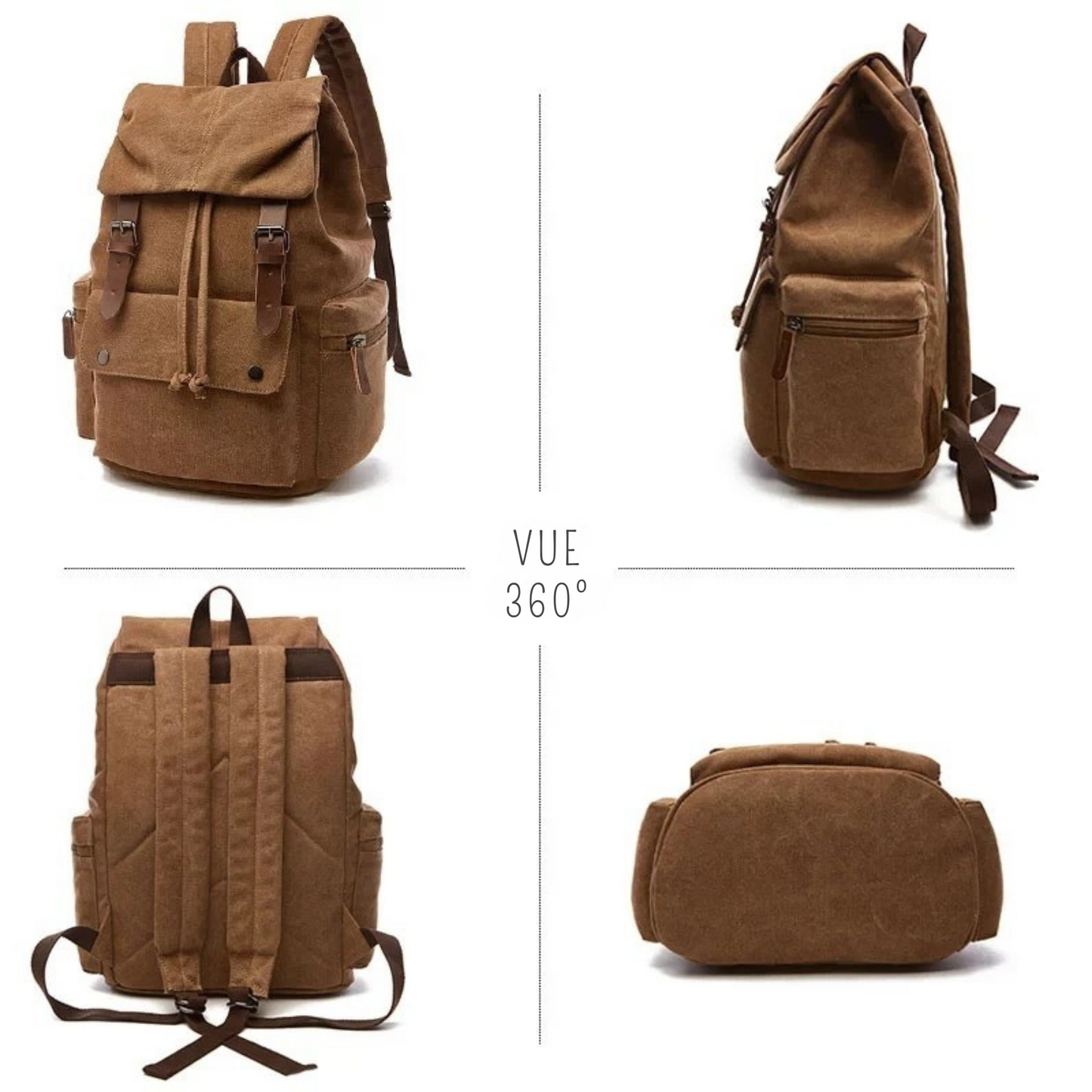 Sac à Dos en Toile Vintage: pour Homme & Femme - Jamasy™