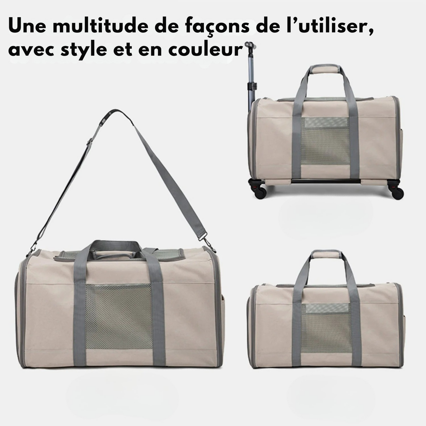 Sac de Transport Chat à Roulettes : 360°, Anti-Fuite et Transformable - Tribly™