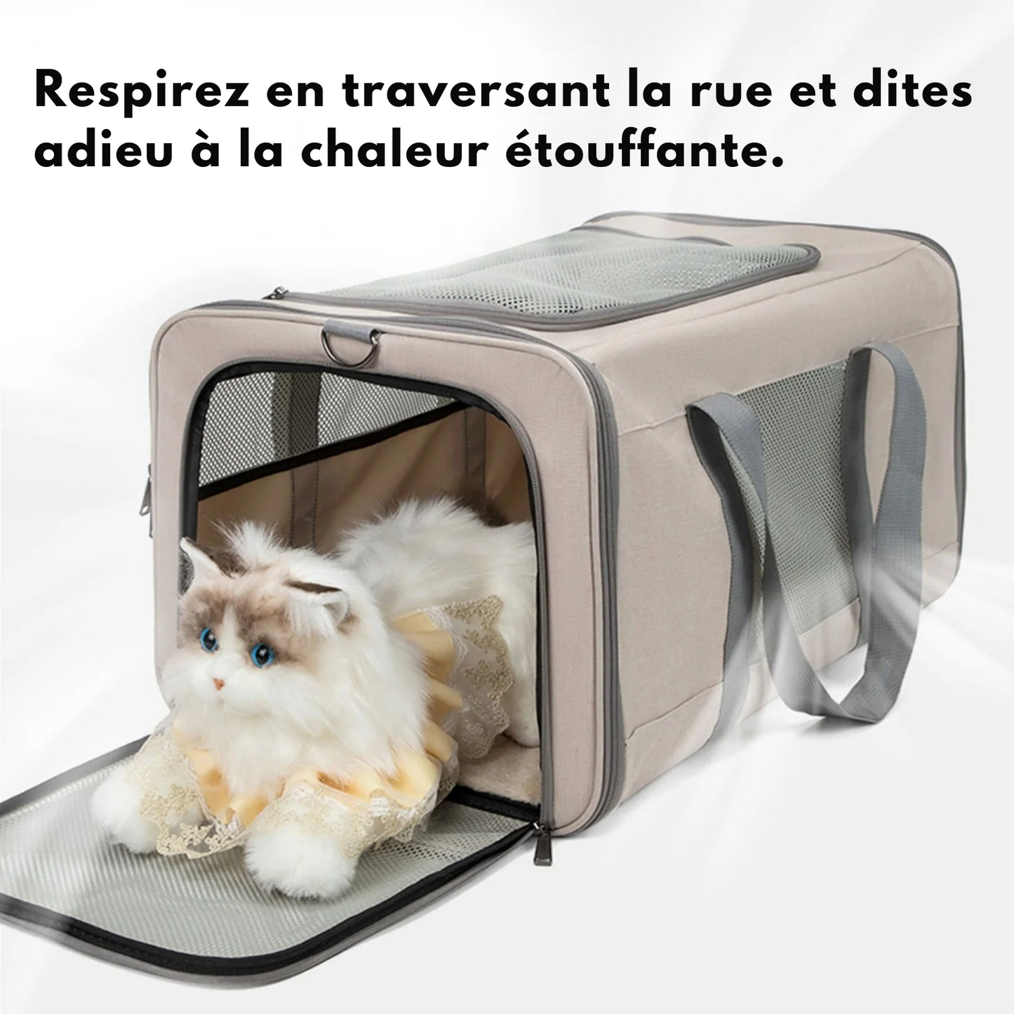 Sac de Transport Chat à Roulettes : 360°, Anti-Fuite et Transformable - Tribly™