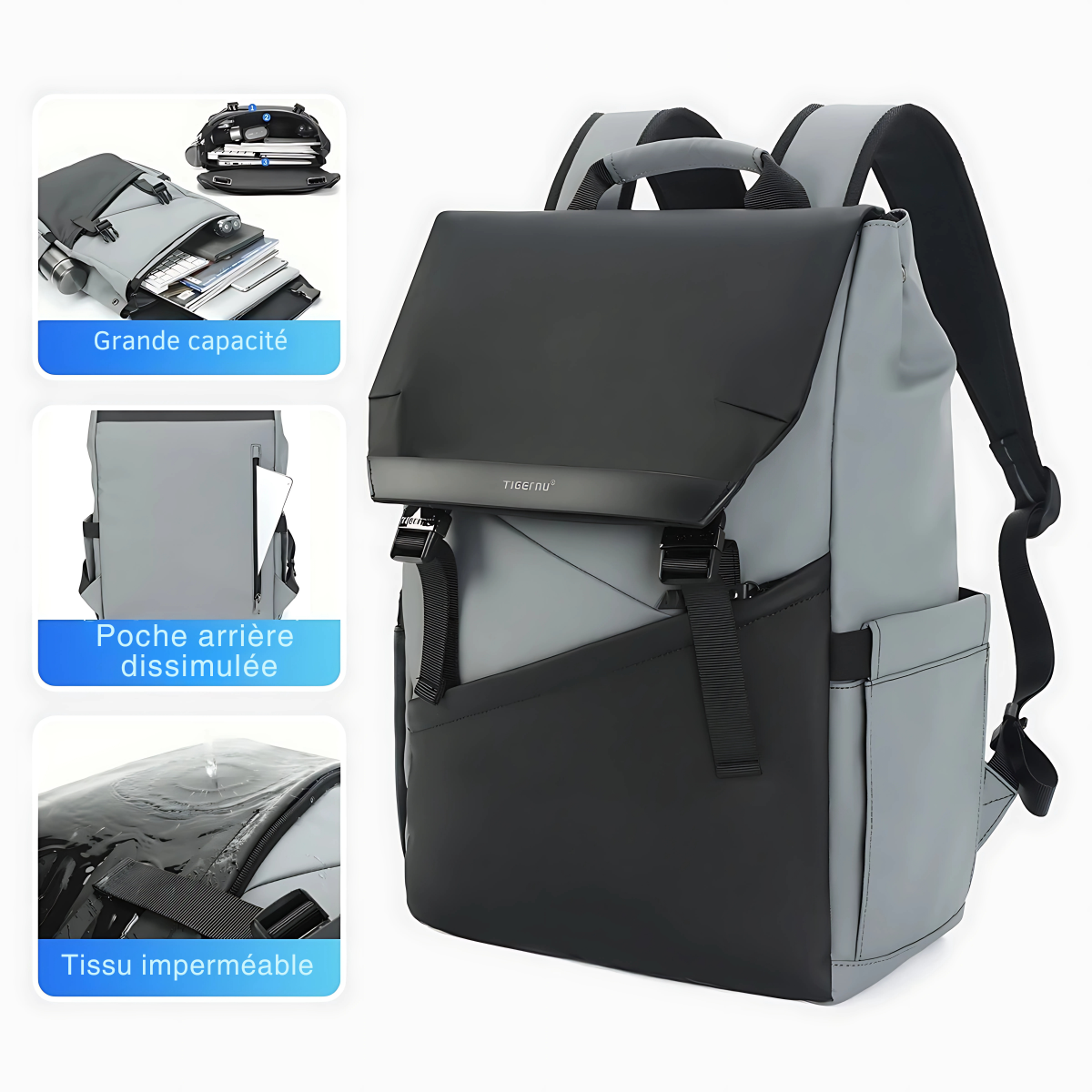 Sac à dos Ordinateur Portable Homme: Style coréen, étanche et Grande Capacité - Tigernu™