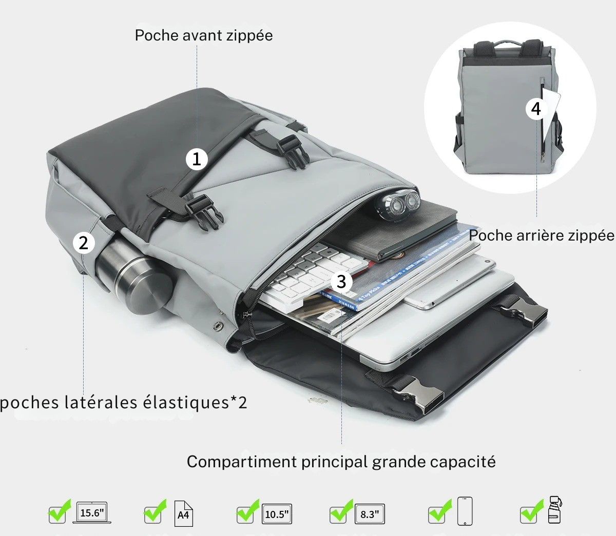 Sac à dos Ordinateur Portable Homme: Style coréen, étanche et Grande Capacité - Tigernu™
