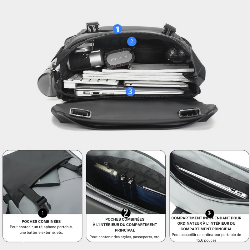 Sac à dos Ordinateur Portable Homme: Style coréen, étanche et Grande Capacité - Tigernu™
