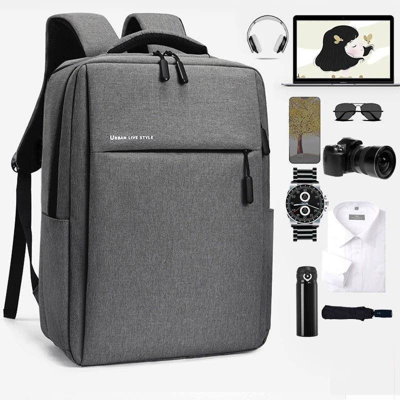 Sac à dos pour ordinateur 40L Port de chargeur USB et manchon de bagage robuste - Micvoom™