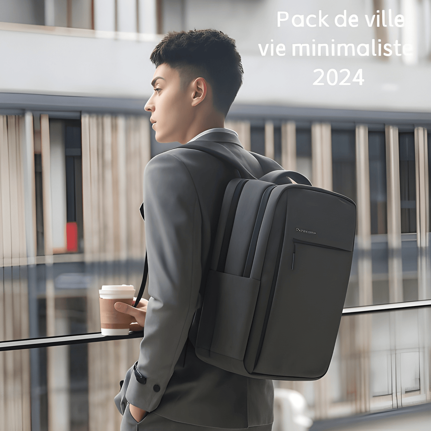 Sac à dos pour ordinateur 40L: Port de chargeur USB et manchon de bagage robuste - Micvoom™