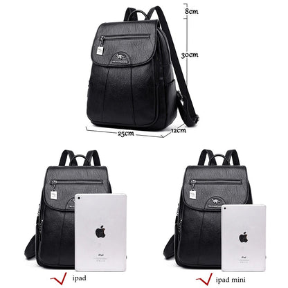 Sac à Dos Cuir Noir Femme Chic - Yingshandaishu™