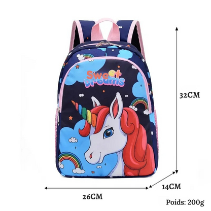 Sac à dos Licorne pour Maternelle et École Primaire - Sweet Dreams™