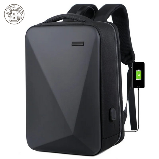 Sac à Dos Ordinateur Homme : USB Recharge, Coque Rigide et Waterproof - Functional Backpack™