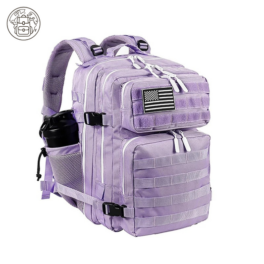 Sac à Dos Sport Femme 35L Violet Imperméable : Poche Ordinateur, Hydratation & Système MOLLE - LHI™
