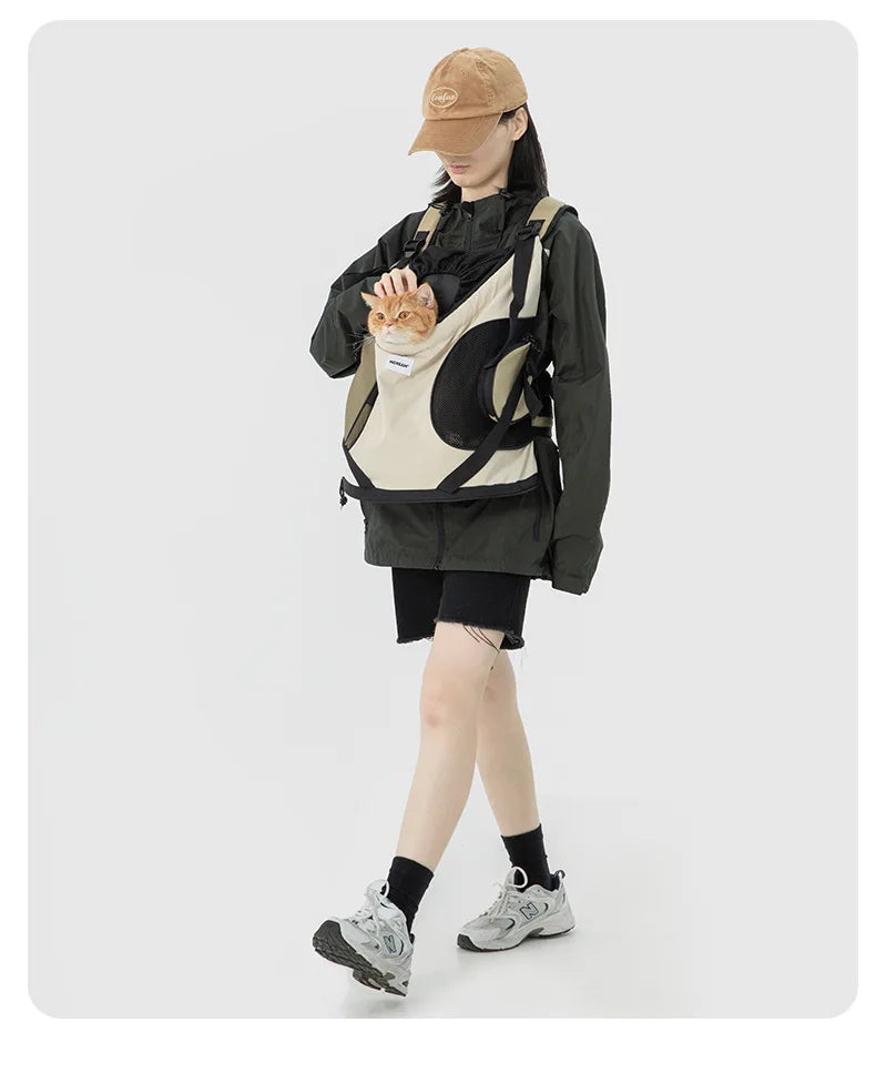 Sac à Dos Transport Chat 10 kg : Confort Ventral Ergonomique, Grande Capacité et Ventilation Optimale – Chesto™