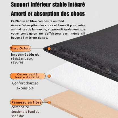 Sac à Dos Transport Chat 10 kg : Confort Ventral Ergonomique, Grande Capacité et Ventilation Optimale – Chesto™