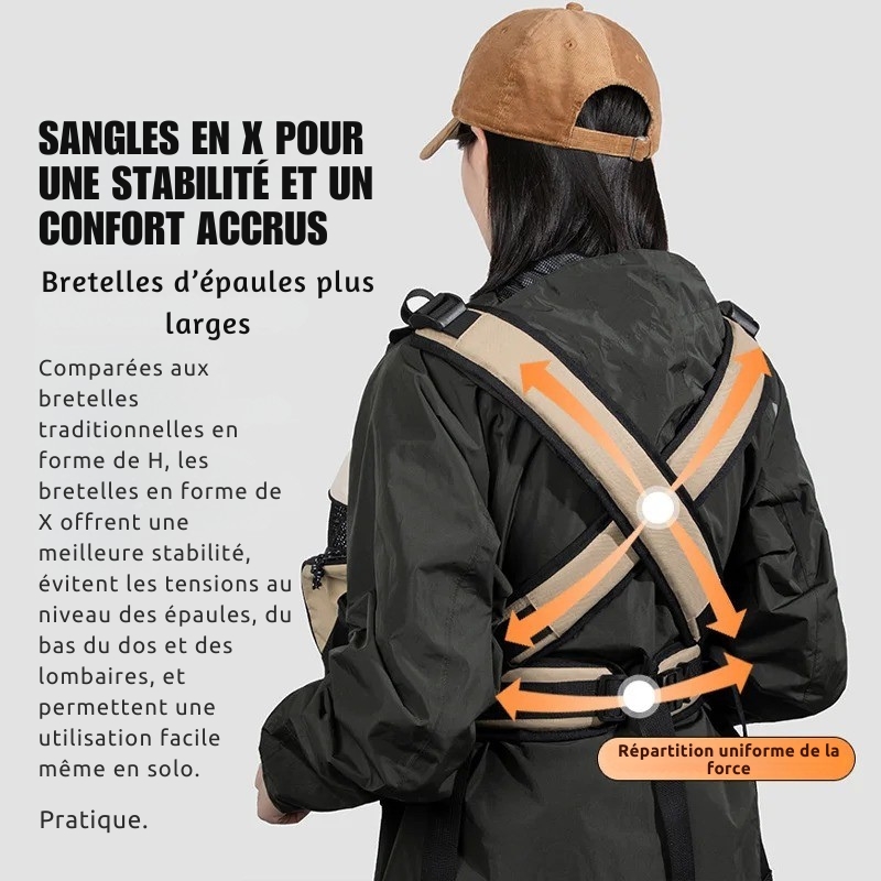 Sac à Dos Transport Chat 10 kg : Confort Ventral Ergonomique, Grande Capacité et Ventilation Optimale – Chesto™