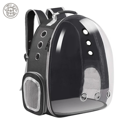Sac à Dos Transport Chat : Nylon Imperméable, Bulle Panoramique et Ventilation 9 Trous - Lunapod™