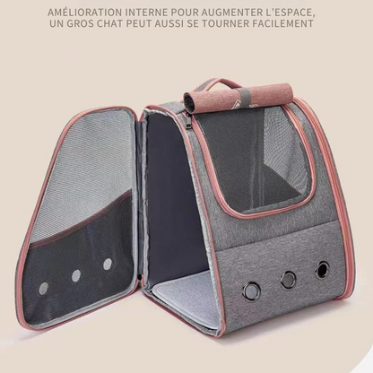 Sac à Dos Transport Chat : Voyage Avion, Pliable et Sécurisé avec Attache Valise - Nolya™
