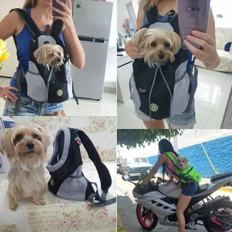Sac à Dos Transport Chien 15g : Couvercle Amovible en Mousse Rembourrée et Multi-Poches - ComfortPet™