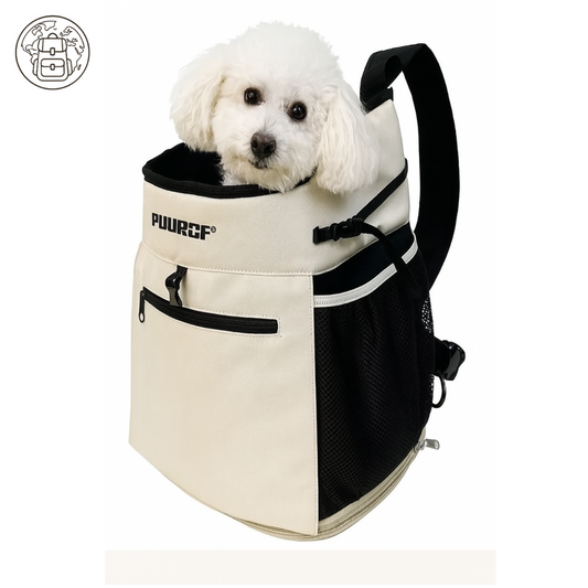 Sac à Dos Transport Chien 20L : Port Ventrale ou Dorsal en Maille Respirante – PUUROF™