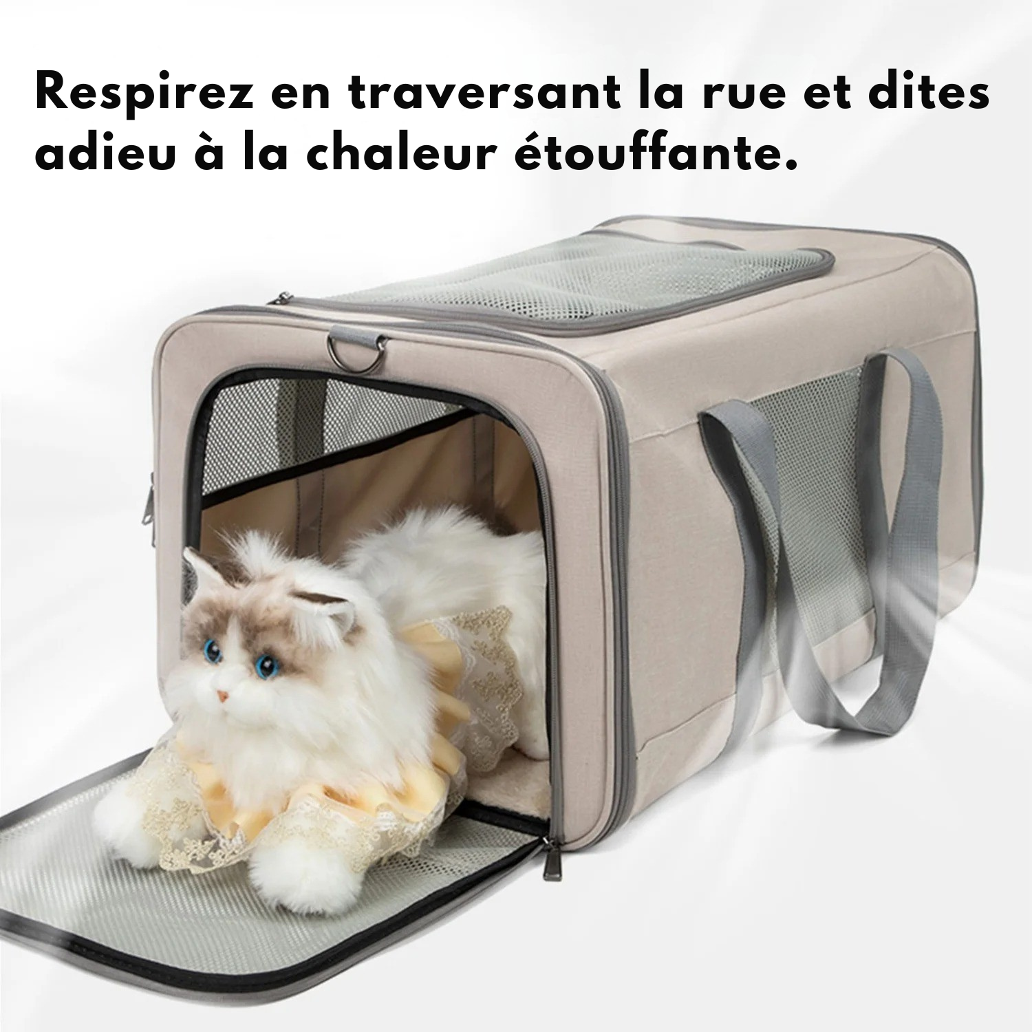 Sac de Transport Chat à Roulettes : 360°, Anti-Fuite et Transformable - Tribly™