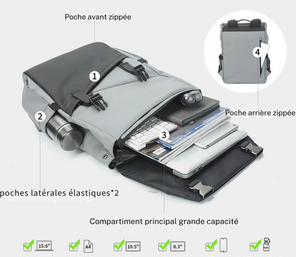 Sac à dos Ordinateur Portable Homme: Style coréen, étanche et Grande Capacité - Tigernu™